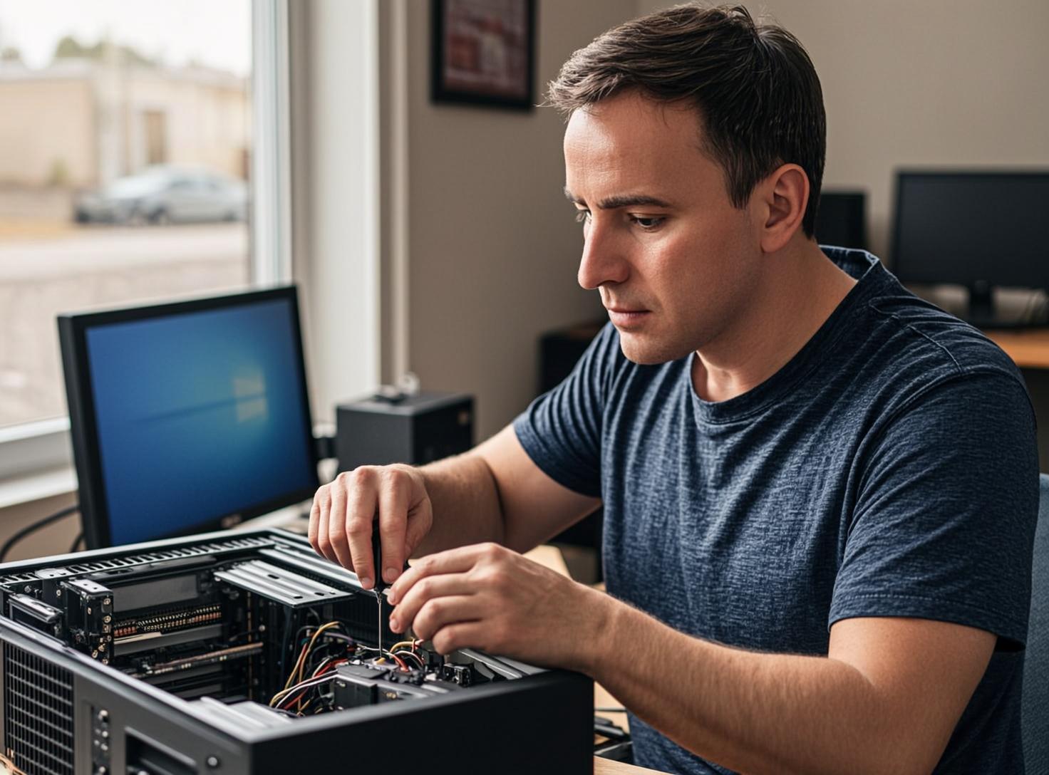 Technicien ClicAide au travail à domicile
