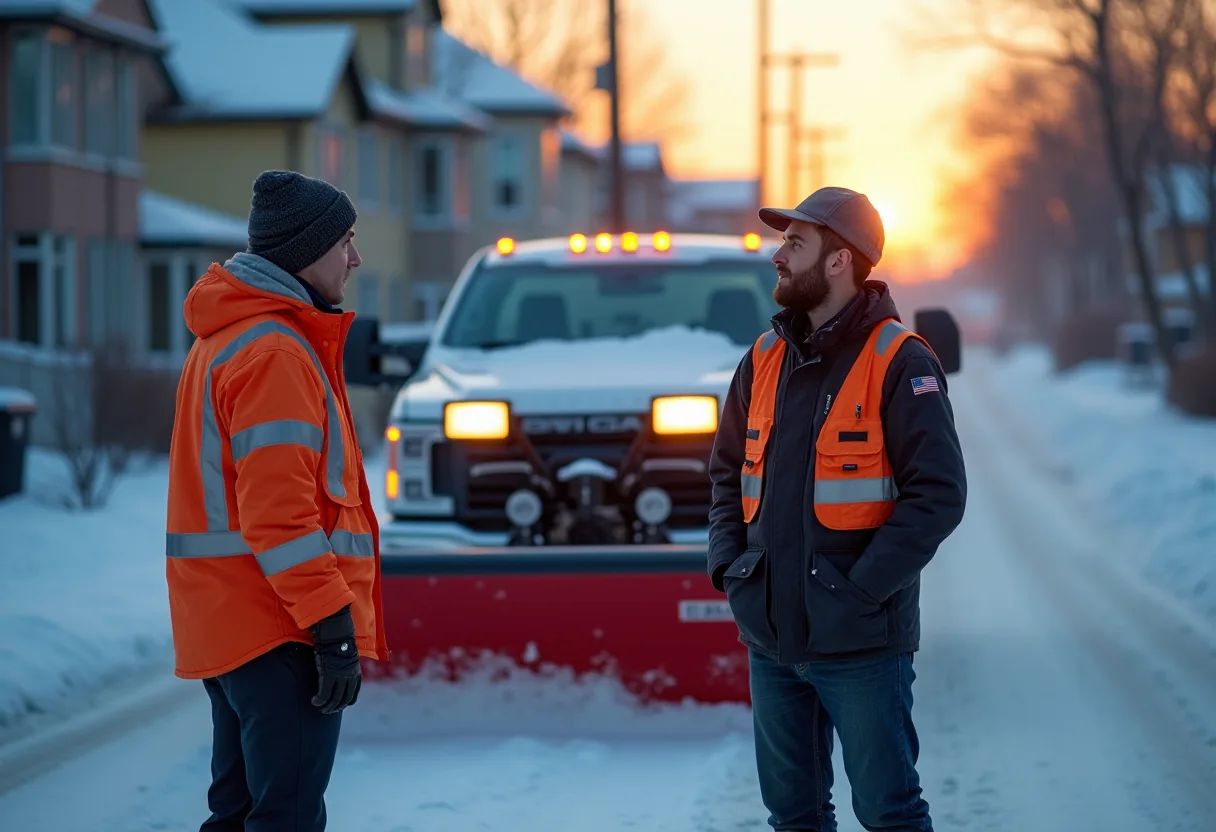 Équipe de déneigement en Estrie