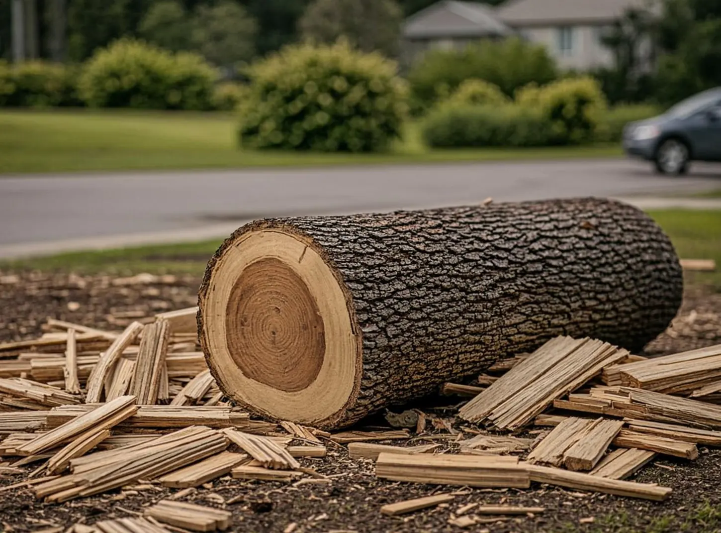 Abattage contrôlé d'un arbre malade, dangereux ou gênant, en sections depuis la cime quand l'espace manque. Corde de retenue, entaille directionnelle et dégagement du pied en sécurité.