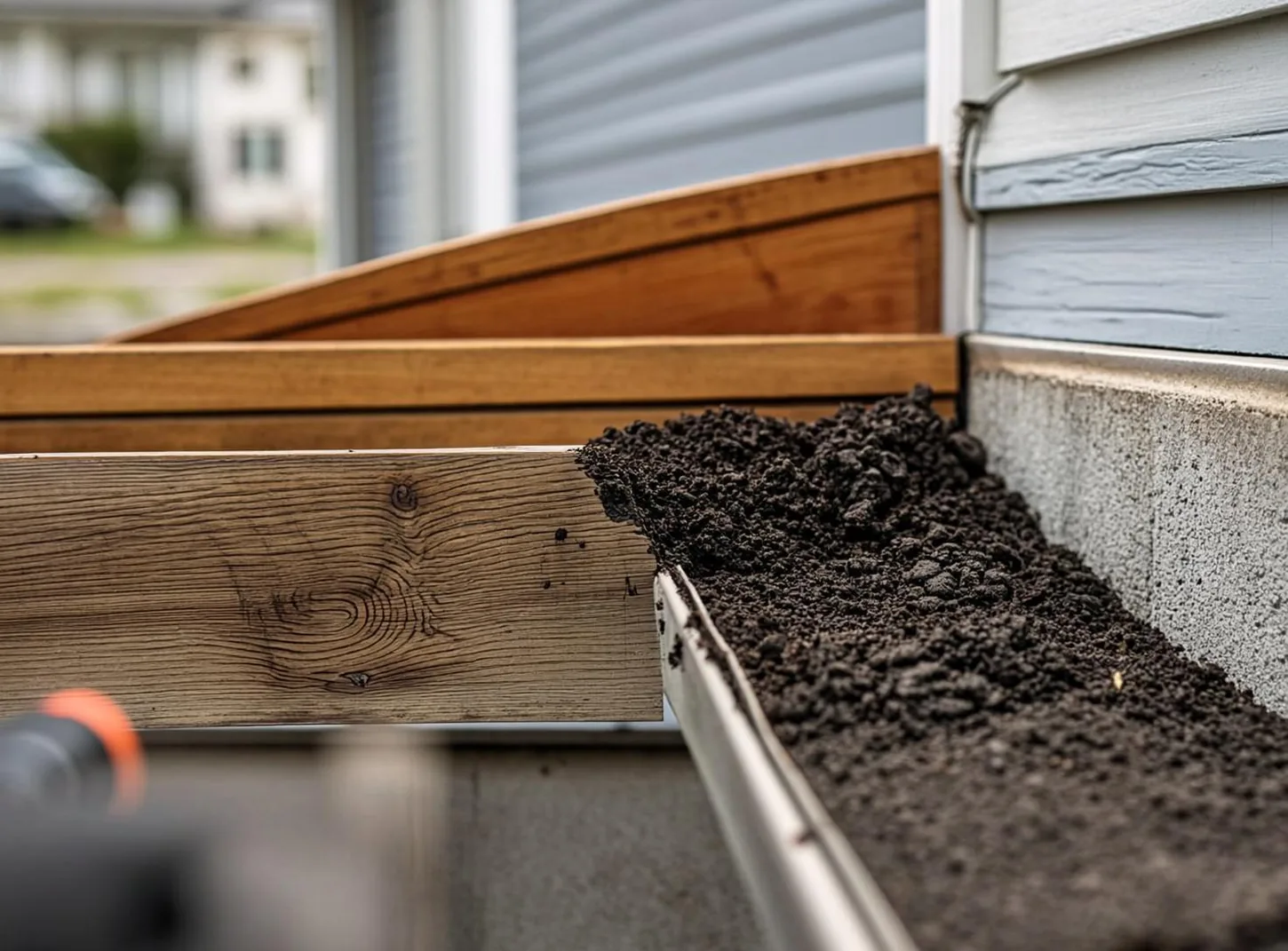Souche broyée sous le niveau du sol avec une rogneuse à disque carbure, racines principales comprises. La place est nette pour regazonner, paver ou replanter dès le lendemain.
