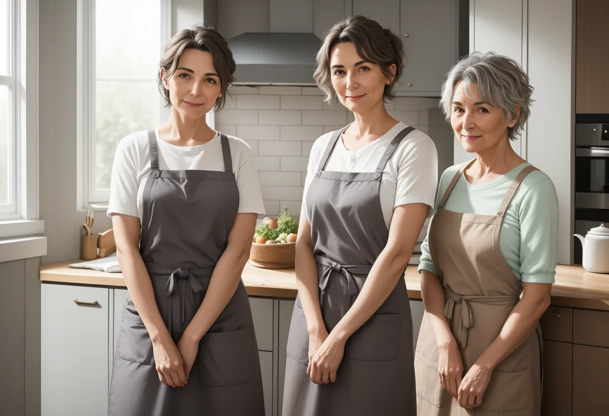 L&rsquo;équipe d&rsquo;entretien de Maison Claire dans une cuisine