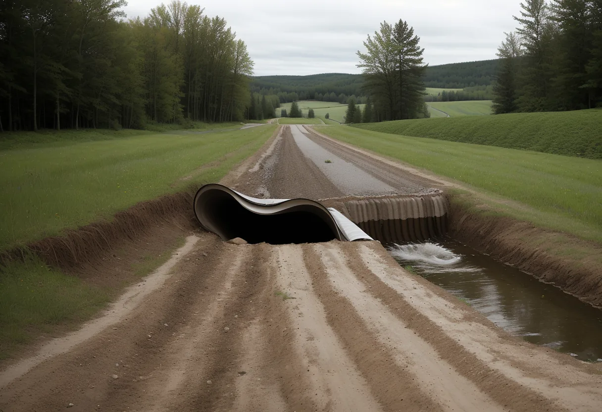 Fossé et ponceau