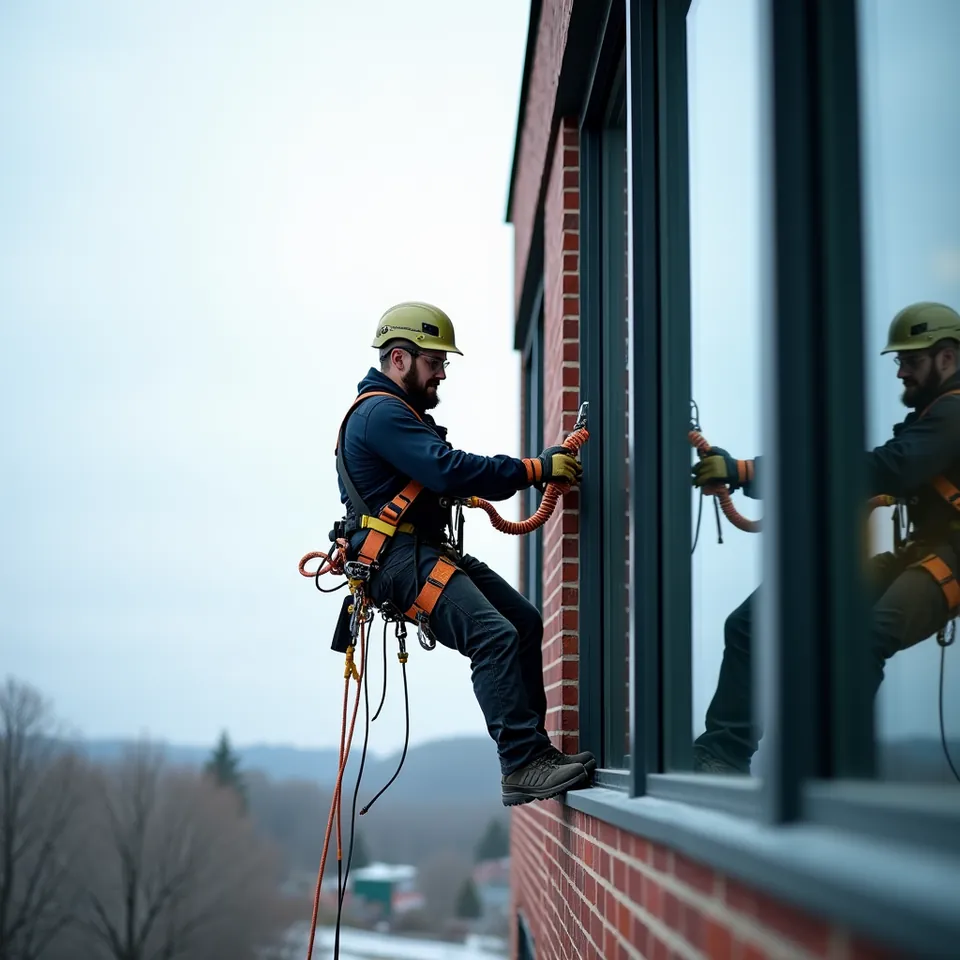 Vitres en hauteur et accès difficile